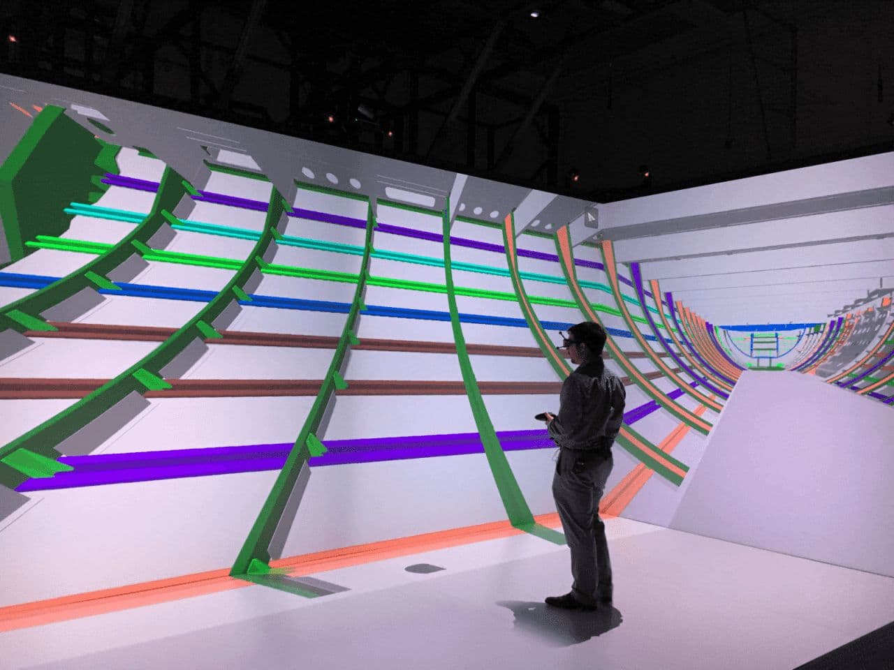 Mechdyne-FLEX-System am WSU NIAR in Wichita mit ART-Trackingkameras