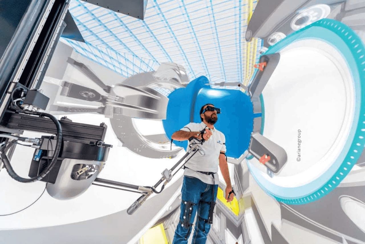 Virtual reality center at ArianeGroup for immersive design reviews