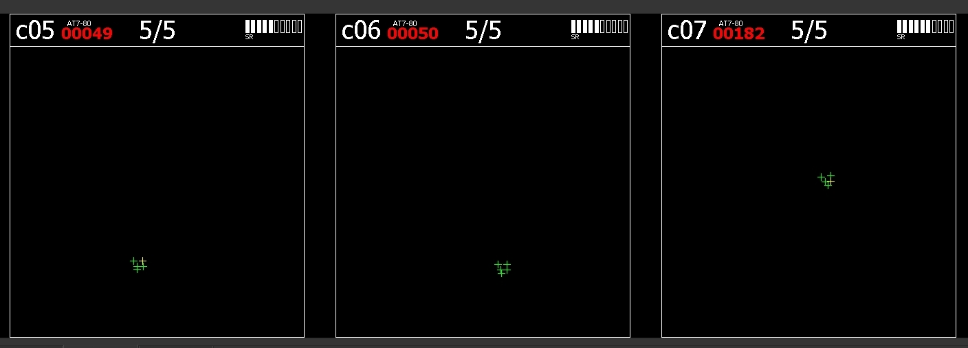 DTRACK 2D Monitor: three cameras, each 5/5 — room and body calibration are good